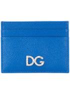 Dolce & Gabbana Crystal Logo Card Holder - Blue