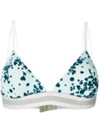 Chite' Print Triangle Bikini Top - Green