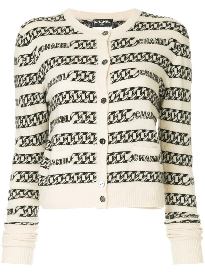 Chanel Vintage Long Sleeve Cardigan - White