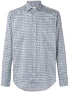 Etro - Diamond Print Shirt - Men - Cotton - S, Blue, Cotton