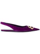 Balenciaga Bb Slingback Ballerinas - Pink & Purple