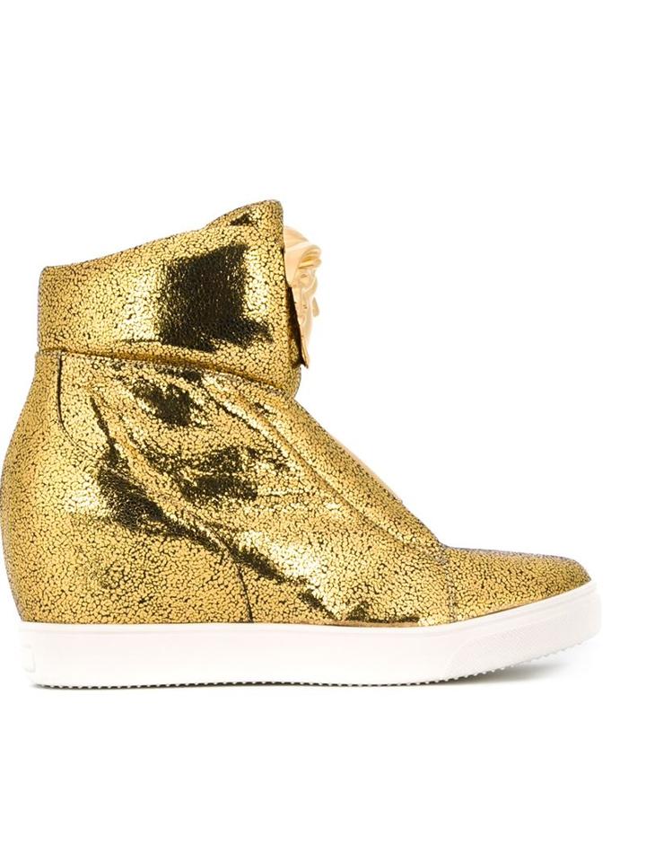 Versace High Wedge Sneakers