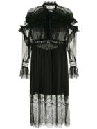 Jonathan Simkhai Frilled Transparent Dress - Black