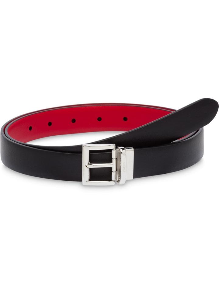 Prada Reversible Two-tone Belt - Black