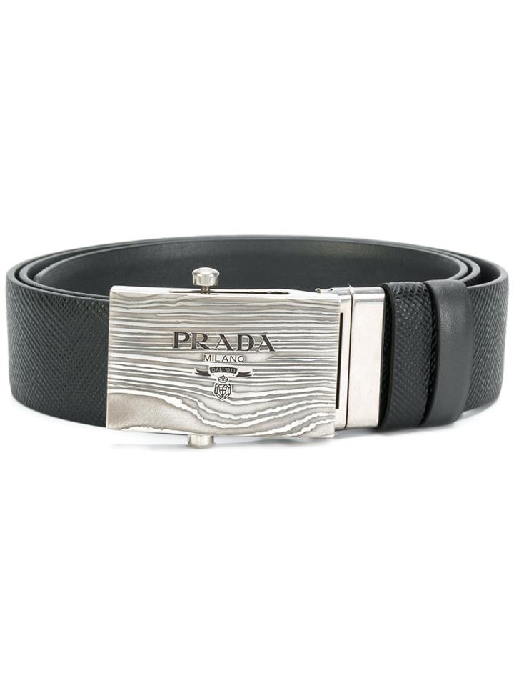 Prada Classic Logo Belt - Black