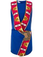 Versace Vintage Mini Dress & Draped Waistcoat - Blue