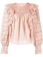 Ulla Johnson Lily Broderie Anglaise Blouse - Pink