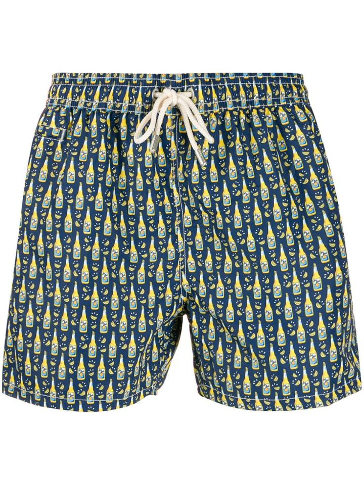 Mc2 Saint Barth Beer Pattern Swimming Shorts - Blue