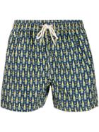Mc2 Saint Barth Beer Pattern Swimming Shorts - Blue
