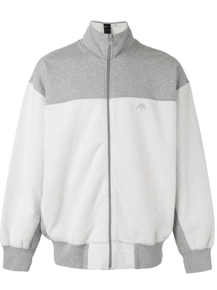 Adidas Originals By Alexander Wang - Inout Zip-up Sweatshirt - Unisex - Cotton - Xxs, White, Cotton
