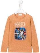Simple Kids Stars Wars Print Top, Boy's, Size: 8 Yrs, Yellow/orange