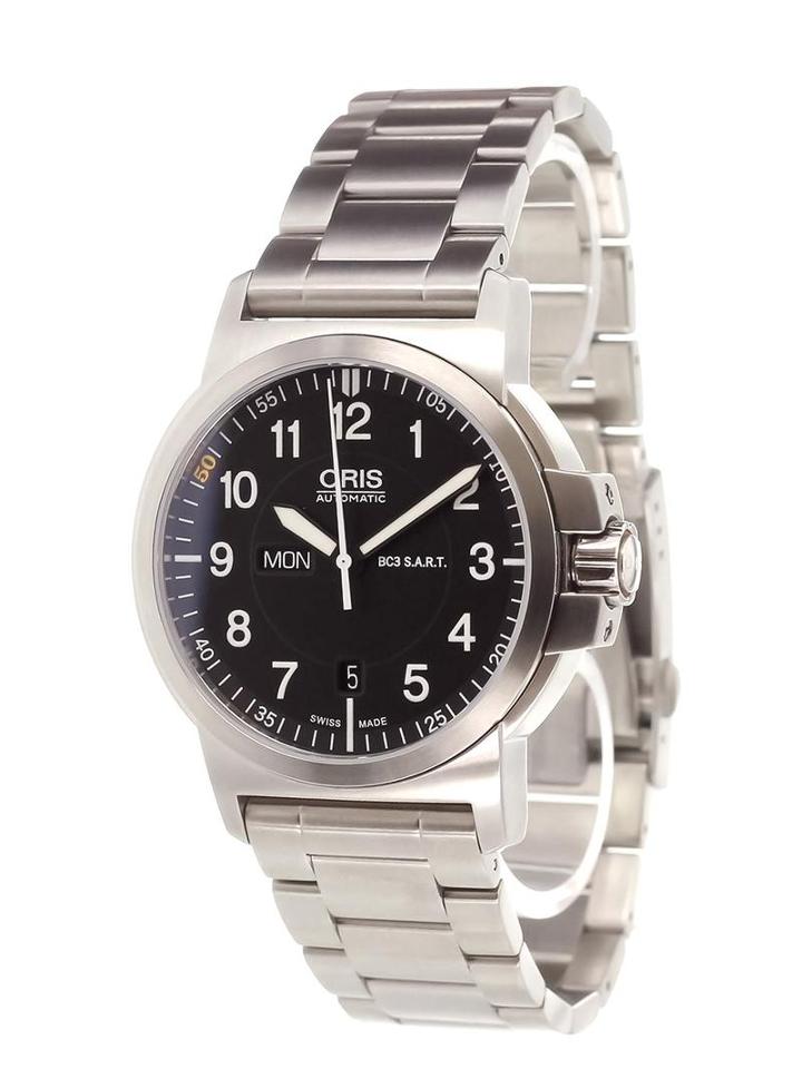 Oris 'bc3 Air Racing Silver Lake' Analog Watch, Men's