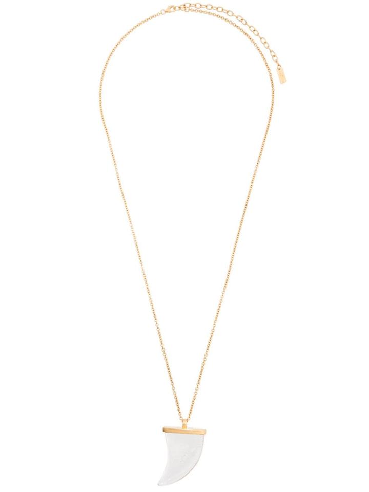 Saint Laurent Horn Pendant Necklace - Gold