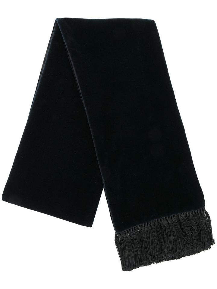 Dolce & Gabbana - Classic Fringed Scarf - Men - Silk/cotton - One Size, Blue, Silk/cotton