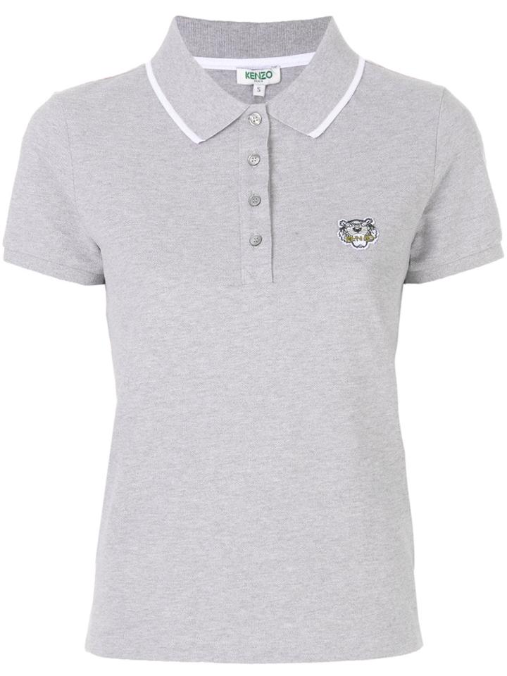 Kenzo Tiger Crest Polo Shirt - Grey