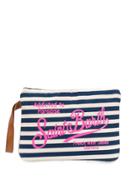 Mc2 Saint Barth Parisienne Striped Clutch - Blue