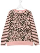 Stella Mccartney Kids Knitted Zebra Top - Pink
