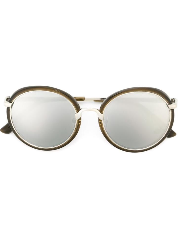 Dries Van Noten Eyewear Dries Van Noten Eyewear X Linda Farrow Collaboration Contrast Frame Sunglasses, Women's, Grey, Acetate