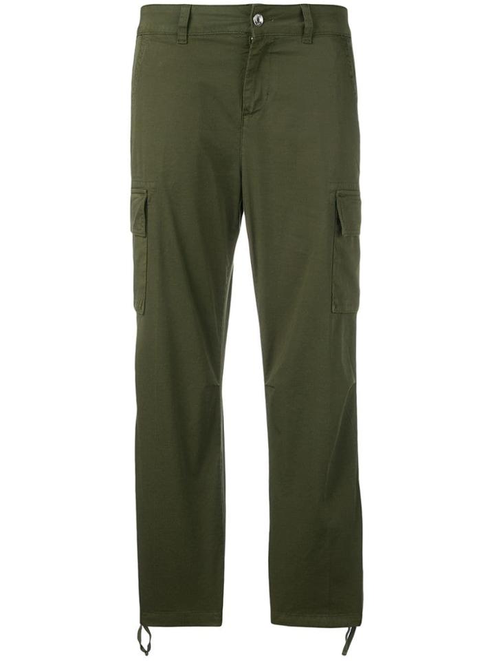 Liu Jo Side-stripe Cargo Trousers - Green