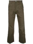 Loewe Patch Pocket Trousers, Men's, Size: 46, Green, Cotton/linen/flax
