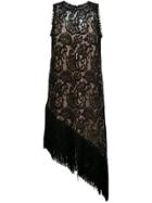 Nk Asymmetric Lace Dress - Black