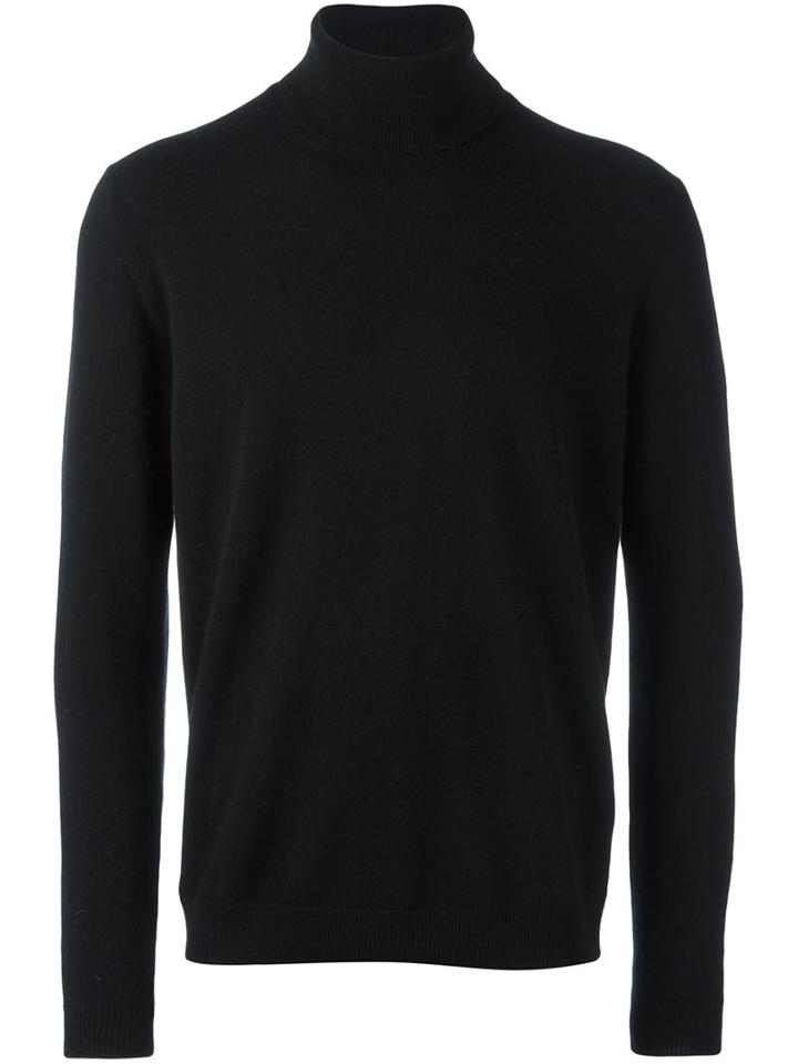 Roberto Collina Roll-neck Jumper, Men's, Size: 48, Black, Wool