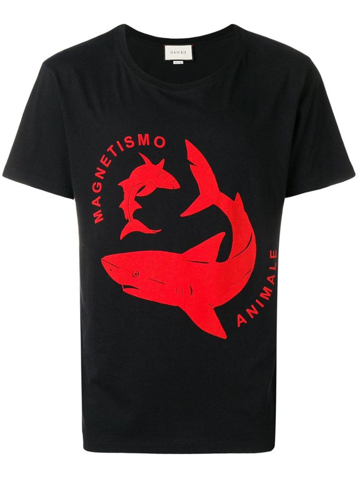 Gucci Printed Crewneck T-shirt - Black