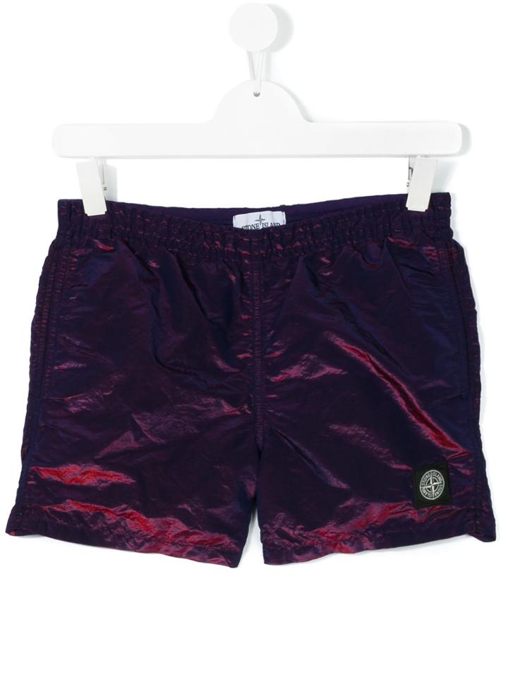 Stone Island Junior - Teen Swim Shorts - Kids - Polyamide/polyester - 14 Yrs, Pink/purple