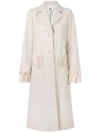 Mm6 Maison Margiela 'frill Frill' Coat - Nude & Neutrals