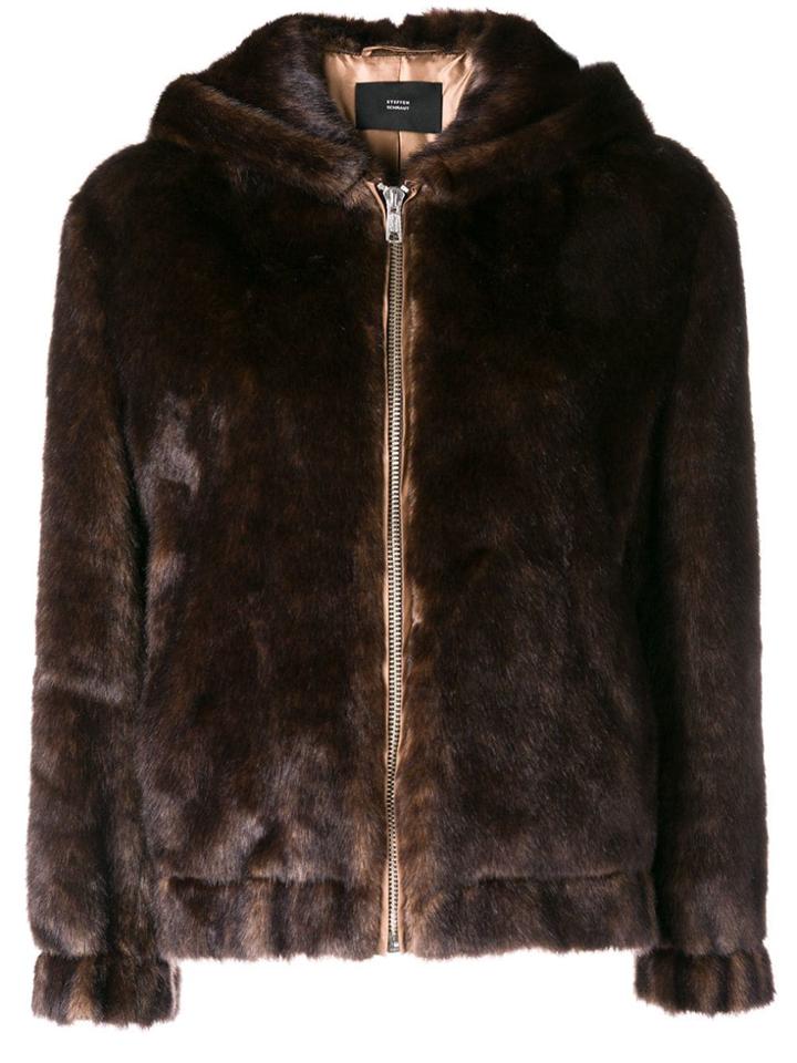 Steffen Schraut Faux Fur Hooded Jacket - Brown