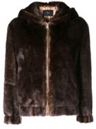 Steffen Schraut Faux Fur Hooded Jacket - Brown