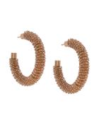 Jacquemus Beaded Hoop Earrings - Neutrals