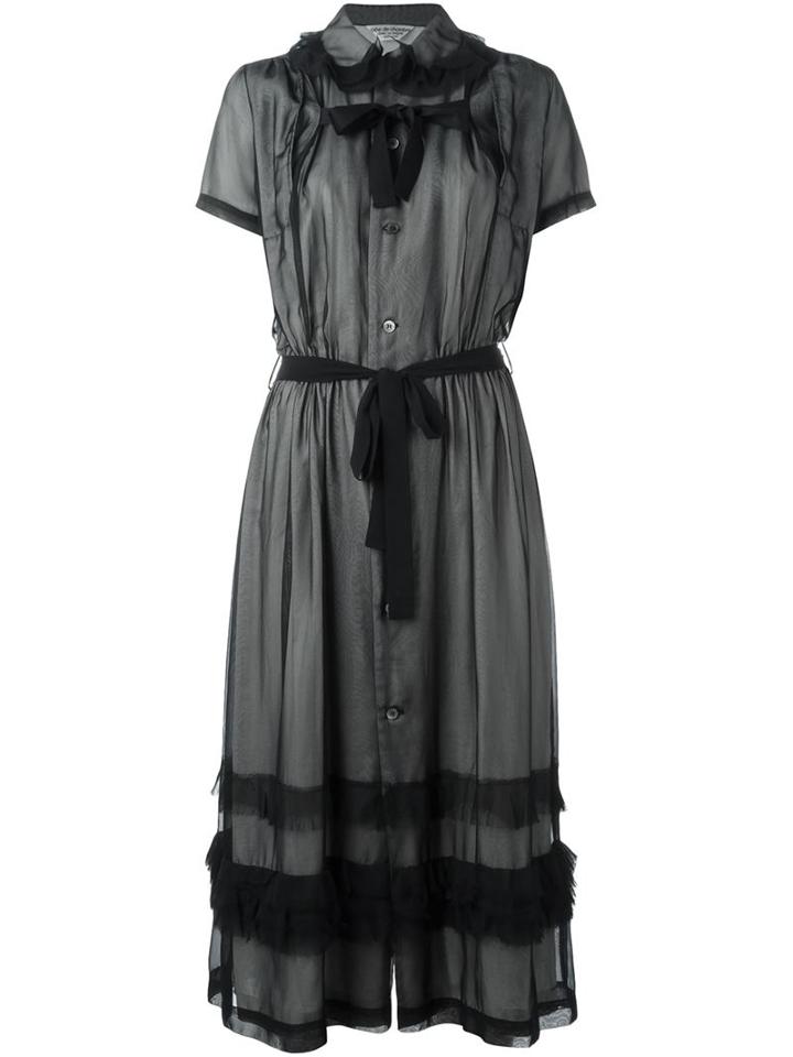 Comme Des Garcons Vintage Sheer Overlay Shirt Dress