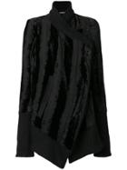 Ann Demeulemeester Asymmetric Velvet Jacket - Black