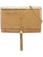 Saint Laurent Kate Tassel Clutch - Yellow & Orange