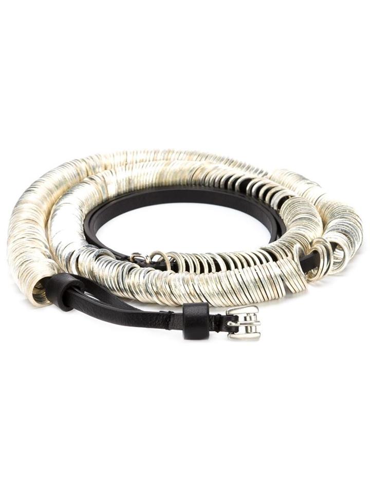 Ann Demeulemeester Ring Belt, Women's, Size: Medium, Black, Leather