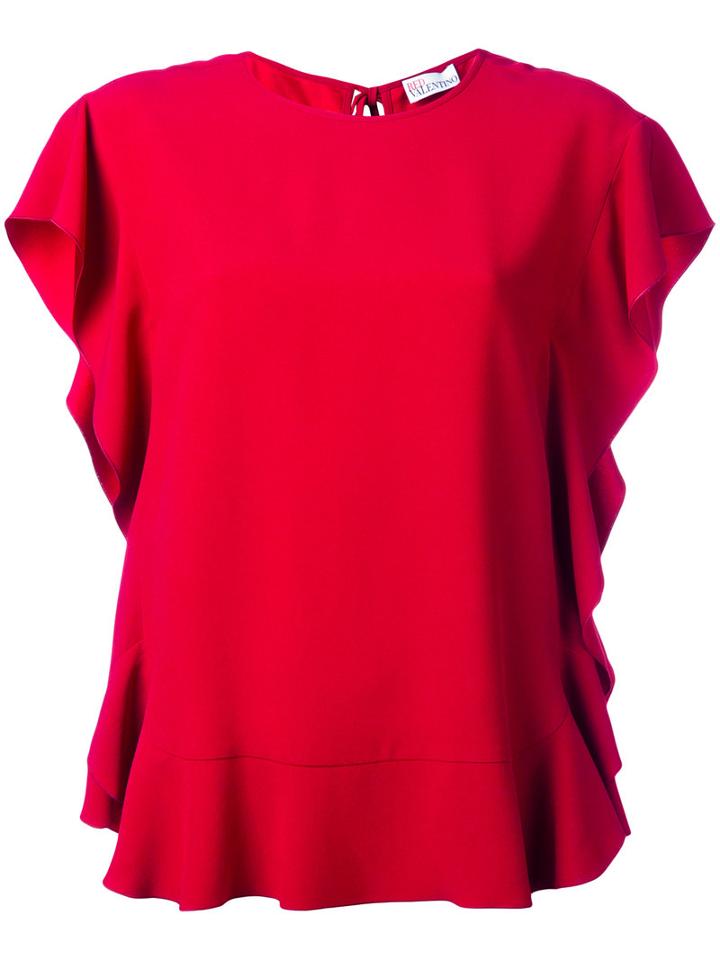 Red Valentino - Ruffle Blouse - Women - Acetate/viscose - 38, Acetate/viscose