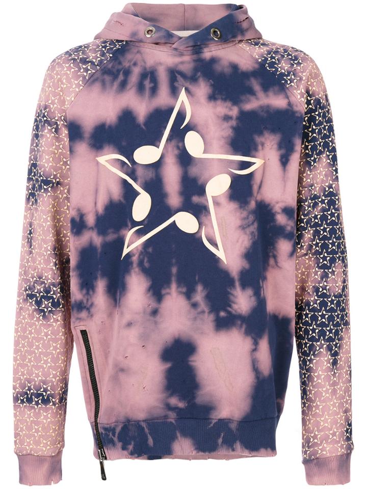 Super Légère Tie-dye Side Zip Hoodie - Pink & Purple