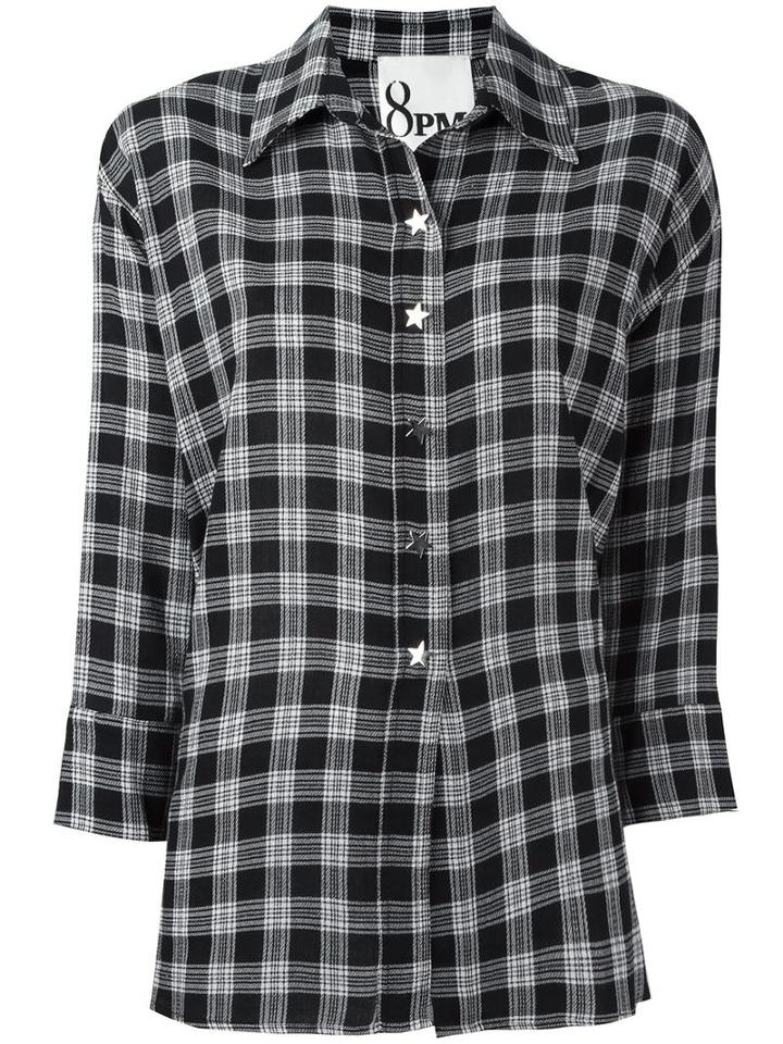 8pm Checked Shirt, Women's, Size: Medium, Black, Cotton/viscose/wool/lurex