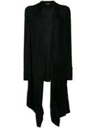 Dkny Long Fitted Draped Cardigan - Black