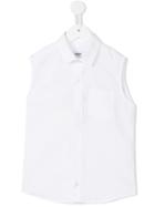 Msgm Kids Logo Print Sleeveless Shirt, Boy's, Size: 10 Yrs, White