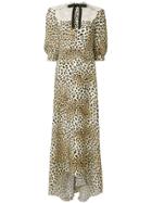 Cristina Savulescu Long Animal Print Dress - Brown