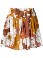 Dodo Bar Or Floral-print Skirt - Brown