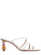 Jacquemus Sphere Heel Strappy Mules - White