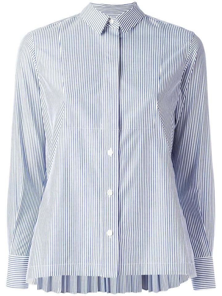 Forte Forte Pleated Panel Blouse, Women's, Size: 3, Blue, Cotton