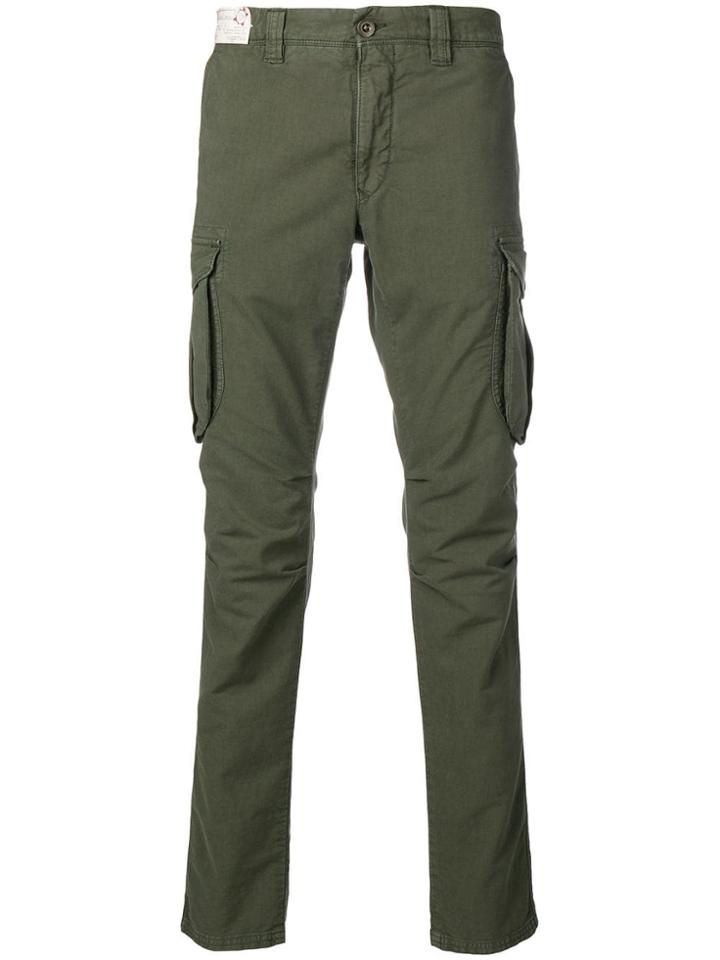 Incotex Patch Pocket Chinos - Green