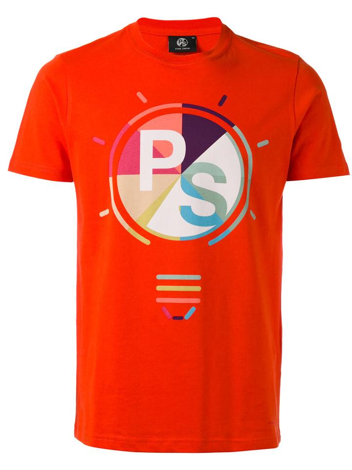 Ps By Paul Smith Logo Printed T-shirt, Men's, Size: Xl, Red, Organic Cotton