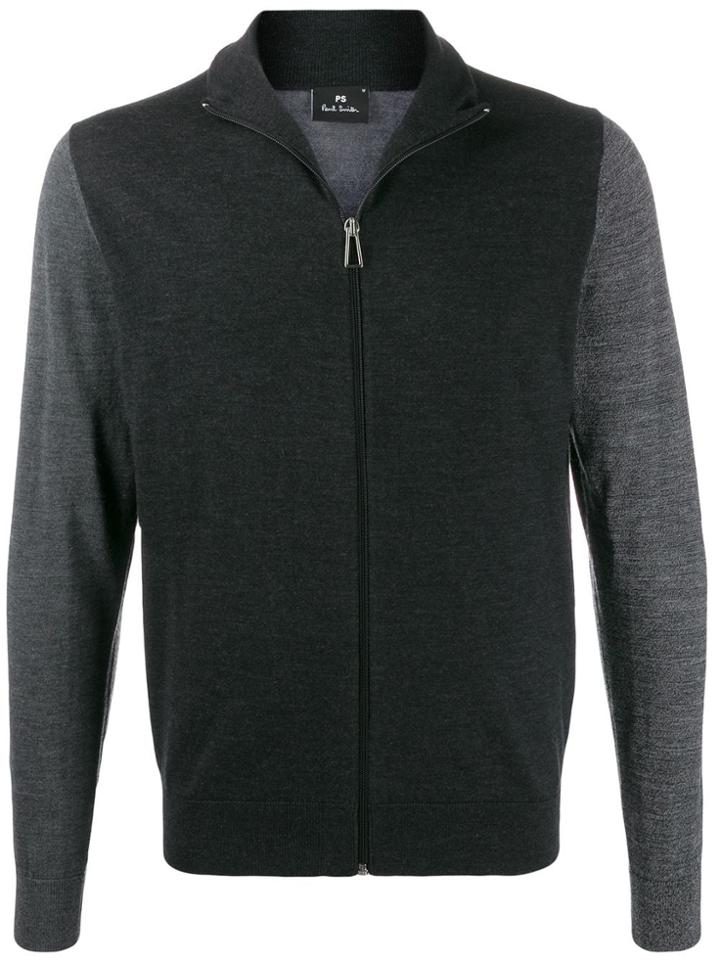 Ps Paul Smith Zipped Cardigan - Grey