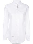 Thom Browne Classic Long Sleeve Button Down Shirt In White Oxford