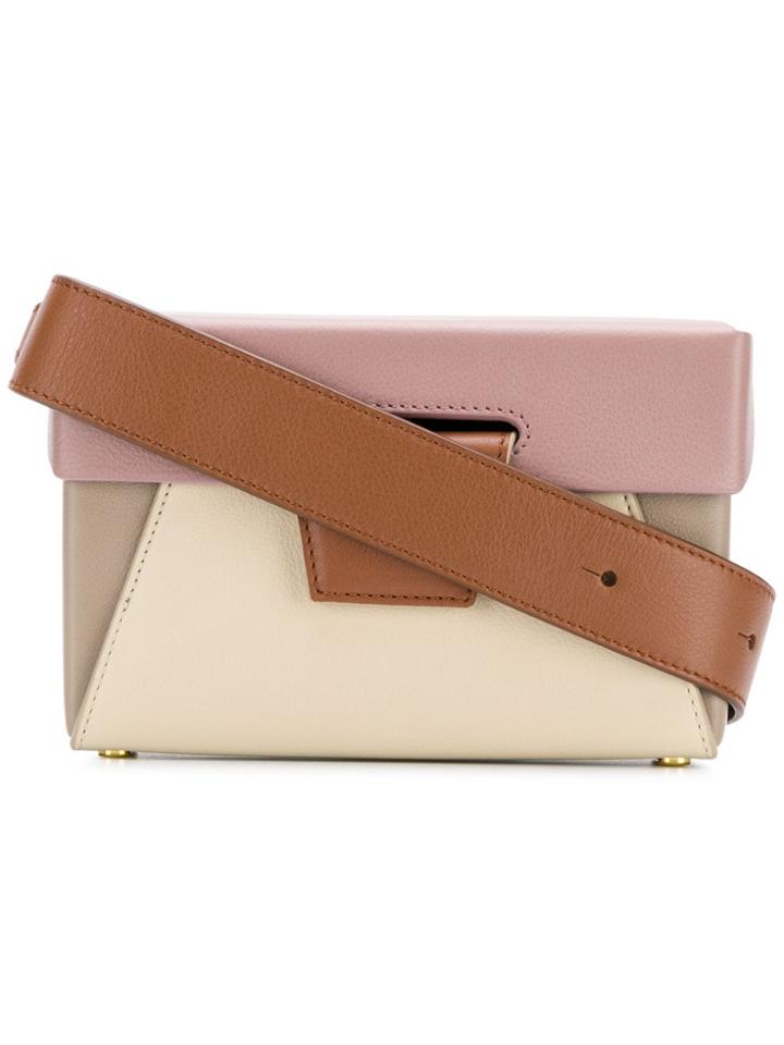 Yuzefi Colour Block Crossbody Bag - Nude & Neutrals